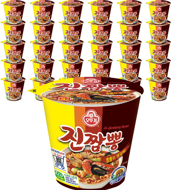 오뚜기 진짬뽕 작은컵 75g, 30개