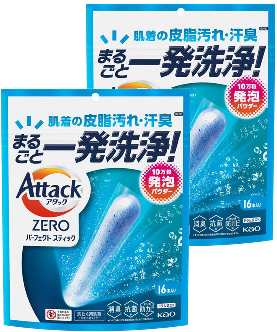 Attack ZERO 極效洗衣霸, 16顆, 2袋