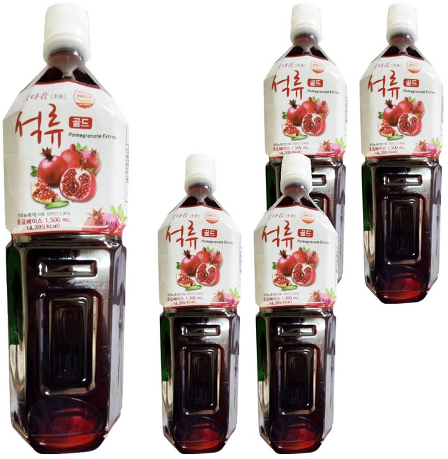 파낙스 참다음 석류 골드 음료베이스, 1.5L, 5개
