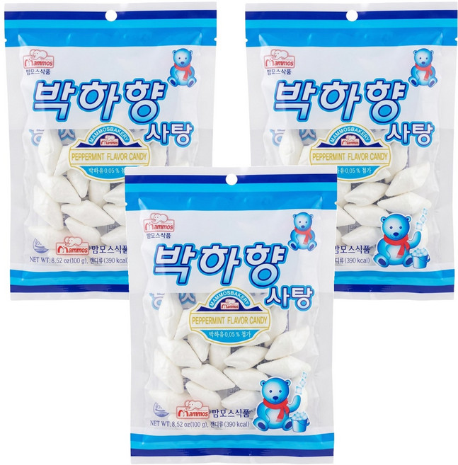 mammos 菱形薄荷糖, 100g, 3包
