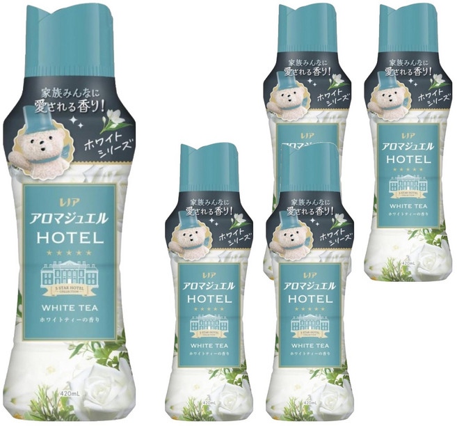 Lenor 蘭諾 衣物柔軟香香豆 白茶花香, 420ml, 5瓶