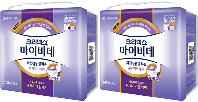 마이비데 센서티브케어 비데티슈 캡형, 55g, 40매, 8개