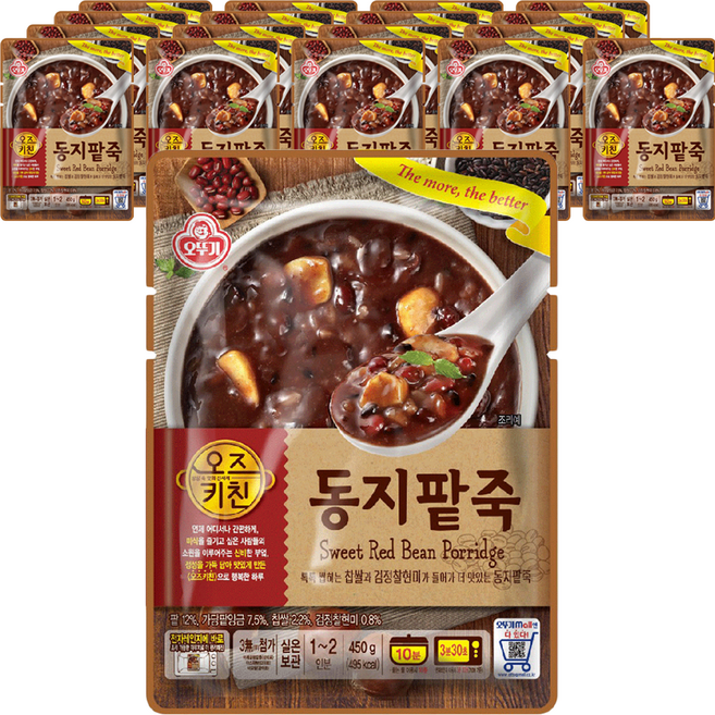오즈키친 동지팥죽, 450g, 18개