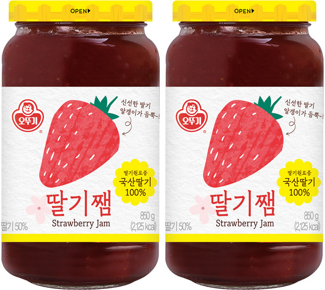 오뚜기 딸기쨈, 850g, 2개