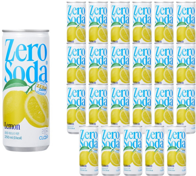 클룹 제로소다 레몬, 250ml, 24개