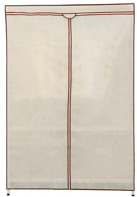 dayneeds 日需百備 輕型 三層單桿衣櫥 含防塵布套, 米白色