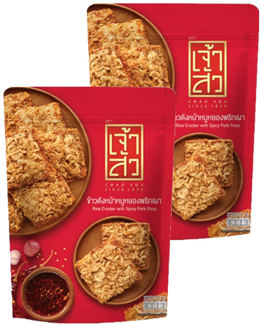 차오수아 자스민라이스크래커 매운맛, 2개, 80g