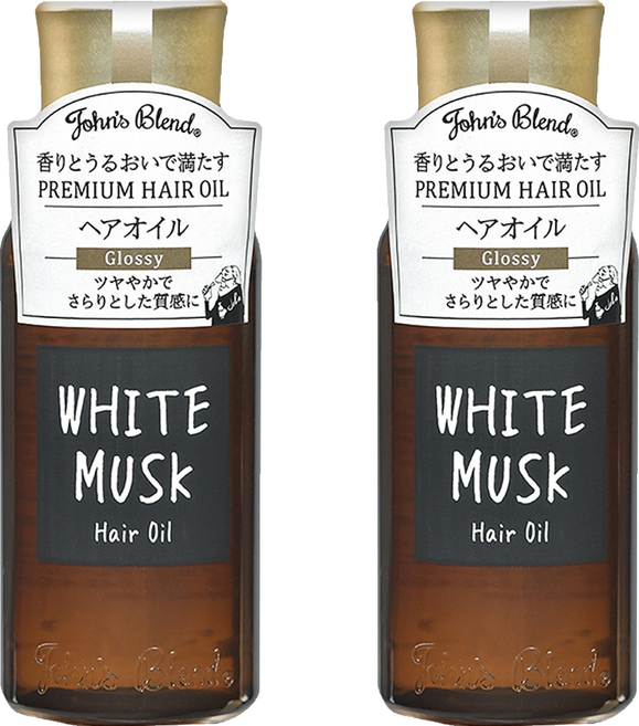 John's Blend 香氛潤澤修護護髮油 白麝香, 80ml, 2個