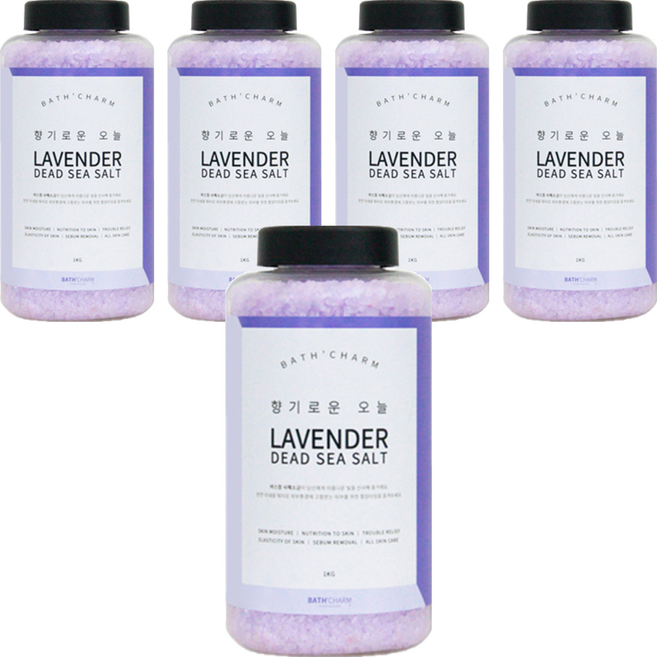 바스참 사해소금 반신욕 입욕제 라벤더향, 1kg, 5개
