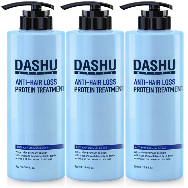 다슈 데일리 안티헤어로스 단백질 트리트먼트, 500ml, 3개