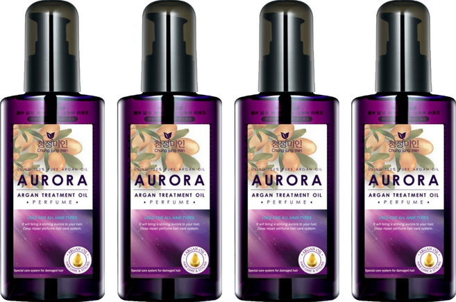 청정미인 오로라 퍼퓸 아르간오일 헤어에센스, 140ml, 4개