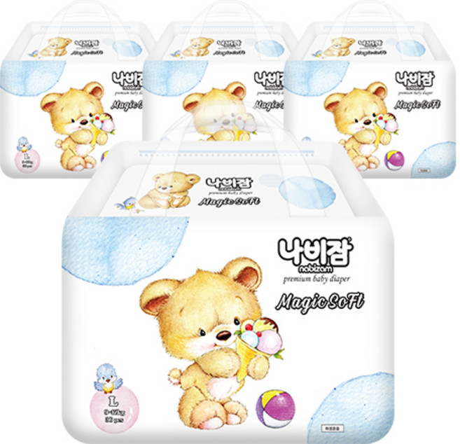 매직소프트 밴드형 기저귀 아동공용, 대형(L), 144매