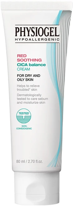 피지오겔 레드 수딩 시카밸런스 크림, 80ml, 1개 - 쿠팡