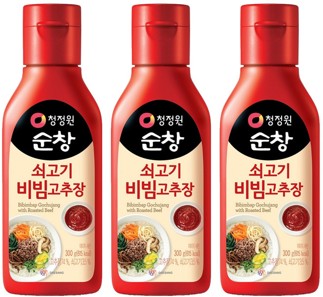 청정원순창 쇠고기 비빔고추장, 300g, 3개