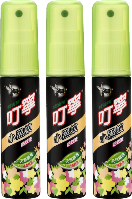 叮寧 小黑蚊防蚊液隨身瓶, 25ml, 3瓶