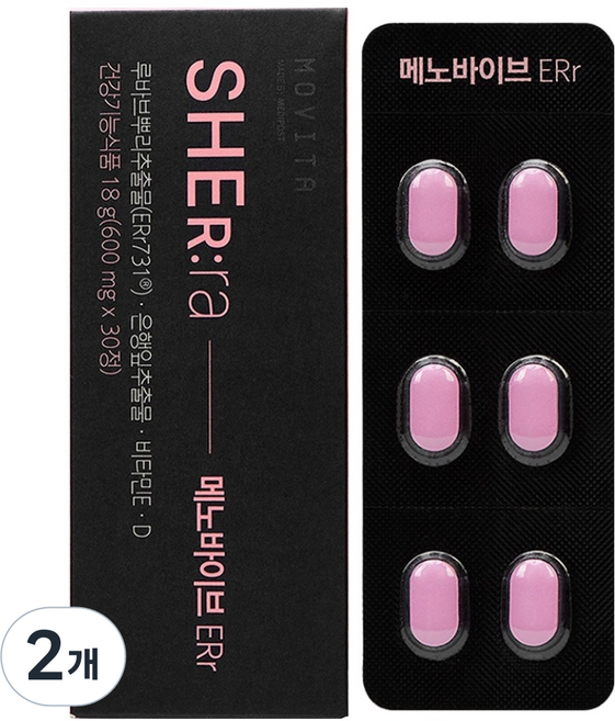 모비타 메디포스트 쉬라 메노바이브 ERr 18g, 2개, 30정