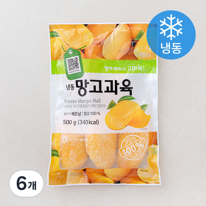 망고과육 (냉동), 6개, 500g