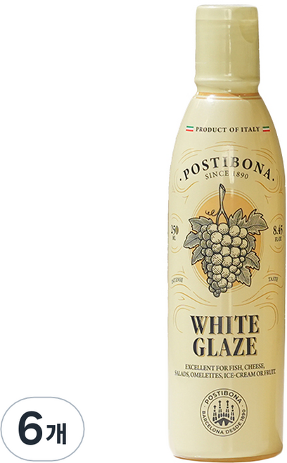 포스티보나 화이트 발사믹 글레이즈, 6개, 250ml