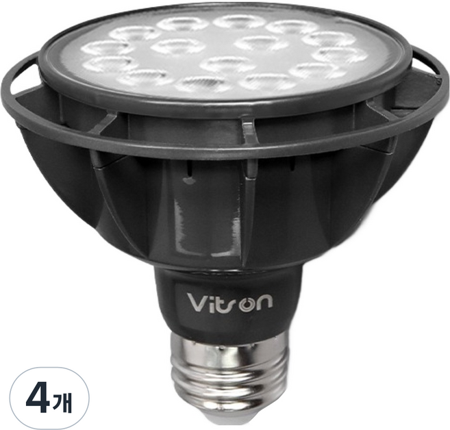 비츠온 LED 집중형 블랙 S 65K PAR30 15W, 주광색, 4개
