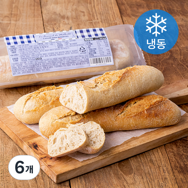 메니세즈 스톤 오븐 바게트 생지 (냉동), 375g, 6개