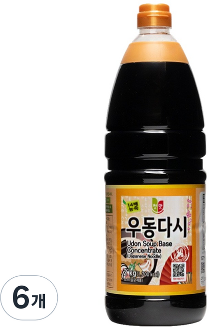첫맛 우동다시, 2kg, 6개