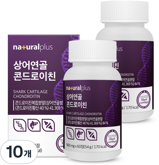 내츄럴플러스 상어연골 콘드로이친 영양제 54g, 60정, 10개