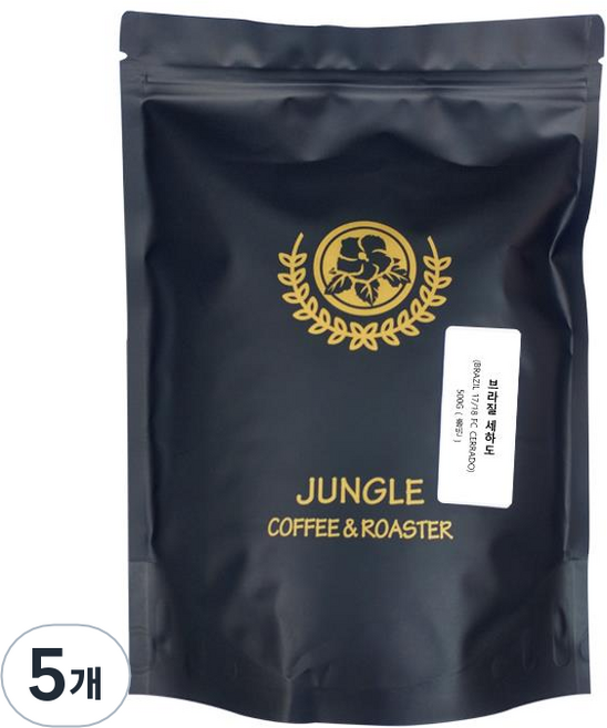 巴西喜拉朵咖啡豆, 原豆(未研磨), 500g, 5個