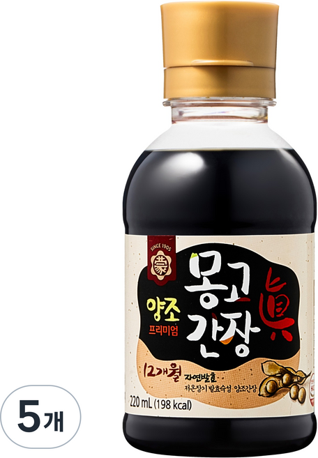 몽고진간장 양조 프리미엄, 5개, 220ml