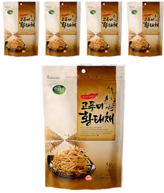 바다소리 고풍미 황태채, 50g, 5개