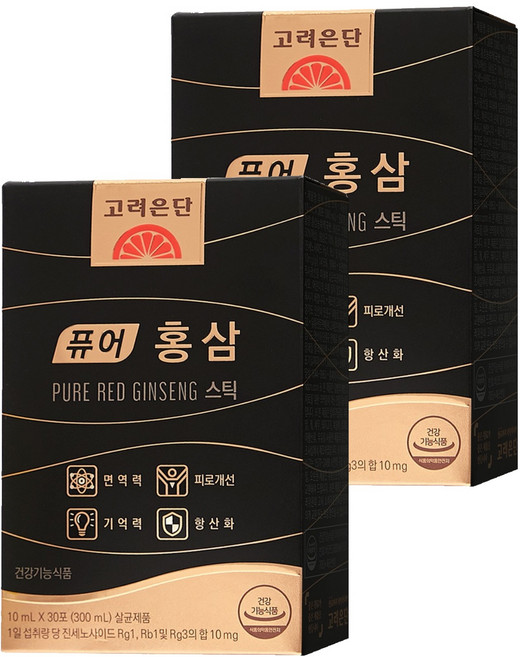 퓨어 홍삼 스틱 300ml, 30회분, 2개