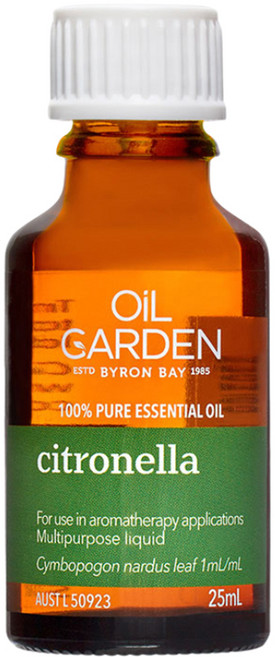 OiL GARDEN 澳悠園 澳洲單方純精油 防蚊蟲 香茅, 25ml, 1瓶