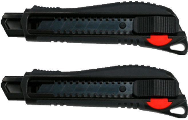 피스코리아 평화 커터칼 309, 블랙, 2개