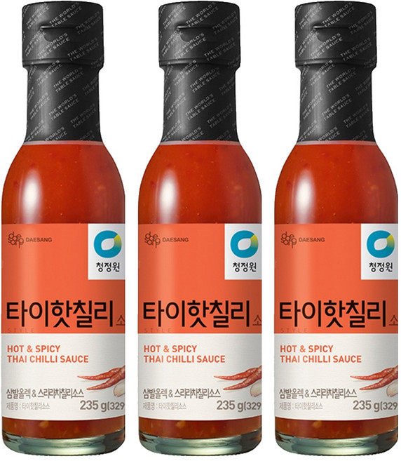 청정원 타이 핫 칠리 소스, 235g, 3개