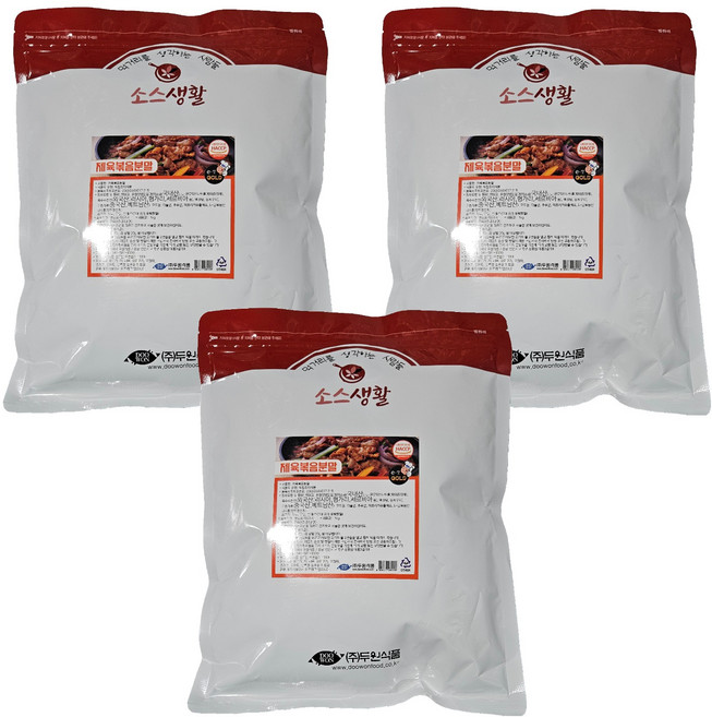 두원식품 제육볶음 분말, 1kg, 3개