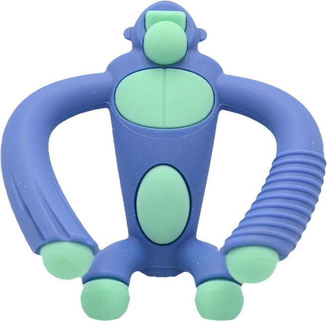 Nuby 童趣動物矽膠固齒器, 固齒器, 大猩猩, 1個