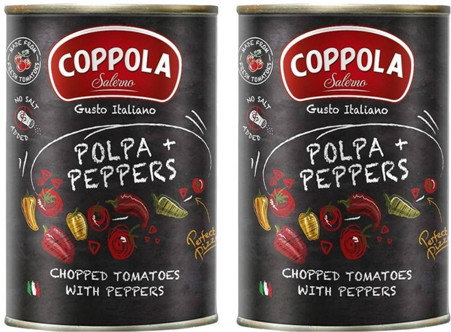 COPPOLA 柯波拉 天然無鹽 甜椒切丁番茄基底醬, 400g, 2罐