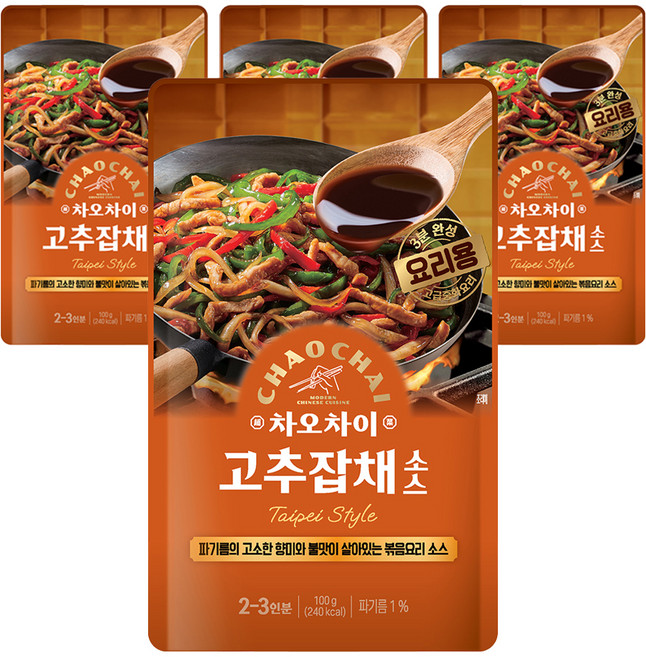 차오차이 고추잡채 소스, 100g, 4개