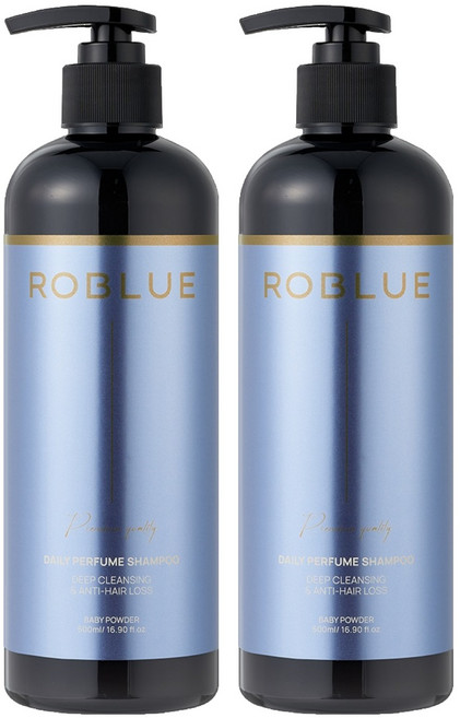 로블루 마이크로 딥 바이옴 비듬 탈모 케어 샴푸 베이비파우더향, 2개, 500ml