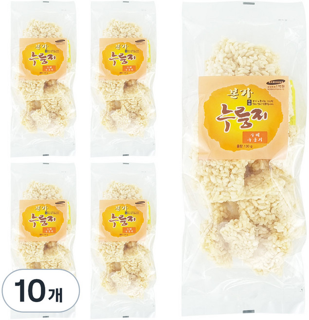 본가 누룽지, 130g, 10개