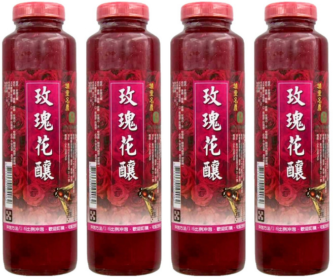 埔里鎮農會 玫瑰花釀, 800g, 4瓶
