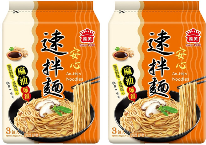 義美 速拌麵 麻油爆薑 120g, 6包
