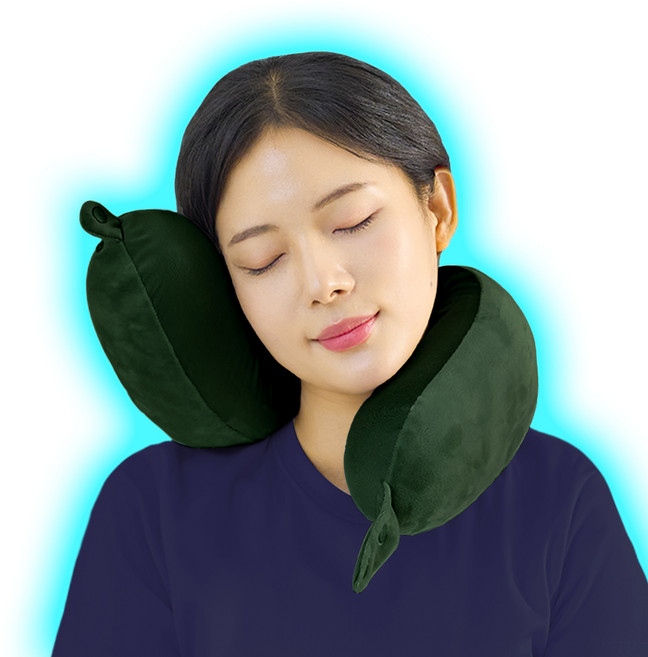 지티스 양면 기내용 여행용 목베개