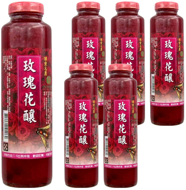 埔里鎮農會 玫瑰花釀, 800g, 6瓶