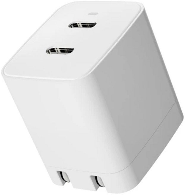 amuok 艾默克 40W 2 Port Wall Adapter 電源供應器 PD GaN Foldable Prongs 白色 JNW-40W