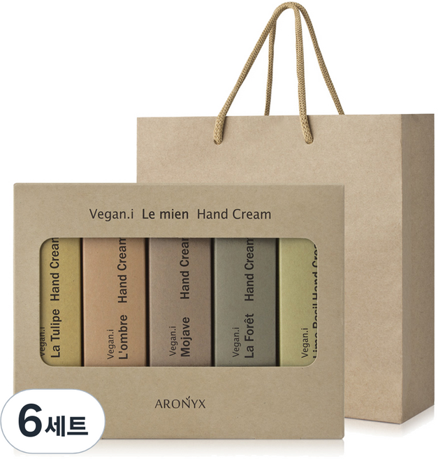 아로닉스 비건아이 르 미앙 핸드크림 + 쇼핑백, 250g, 6개