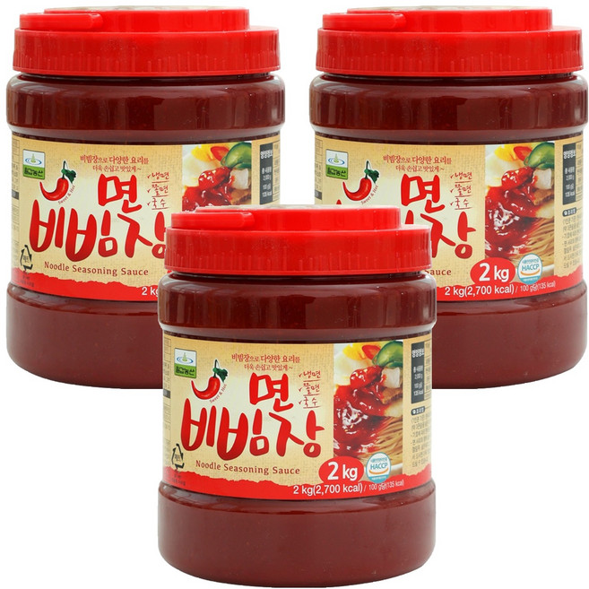 칠갑농산 면비빔장, 2kg, 3개