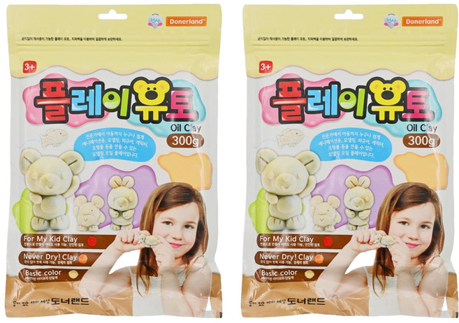 Donerland 遊戲黏土 300g 基礎顏色 3歲以上適用, 2包
