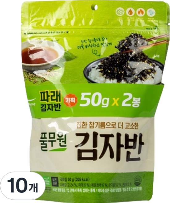 풀무원 김자반, 50g, 10개