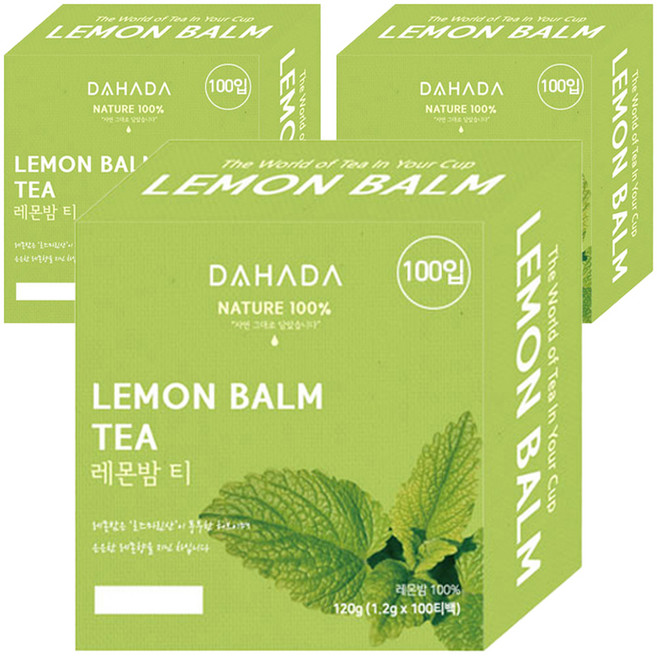 다하다 레몬밤 티백, 1.2g, 100개입, 3개