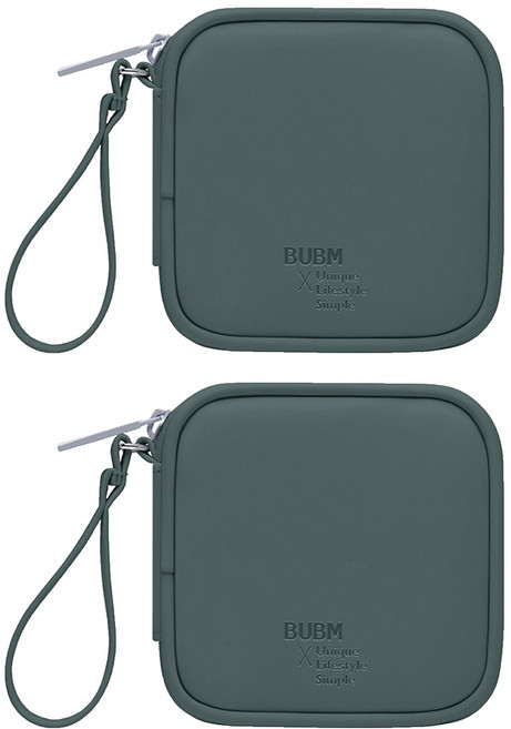 BUBM 必優美 城市漫遊 行動電源包, 綠色, 2個